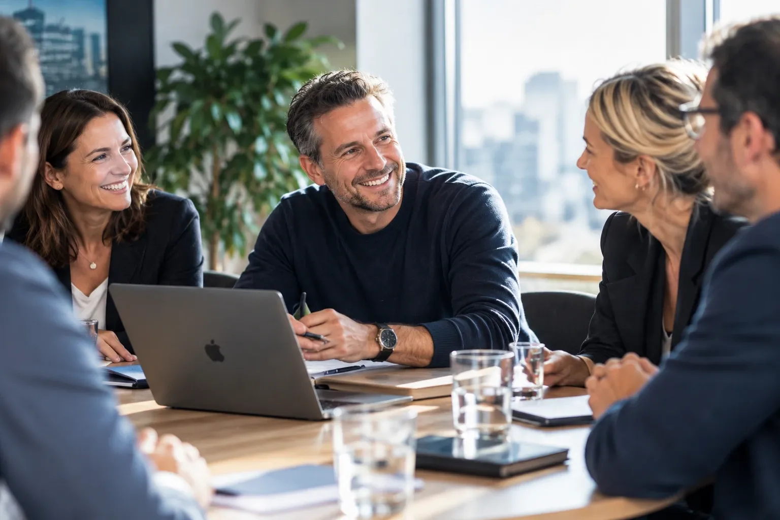 Senior advisors and executives in a meeting